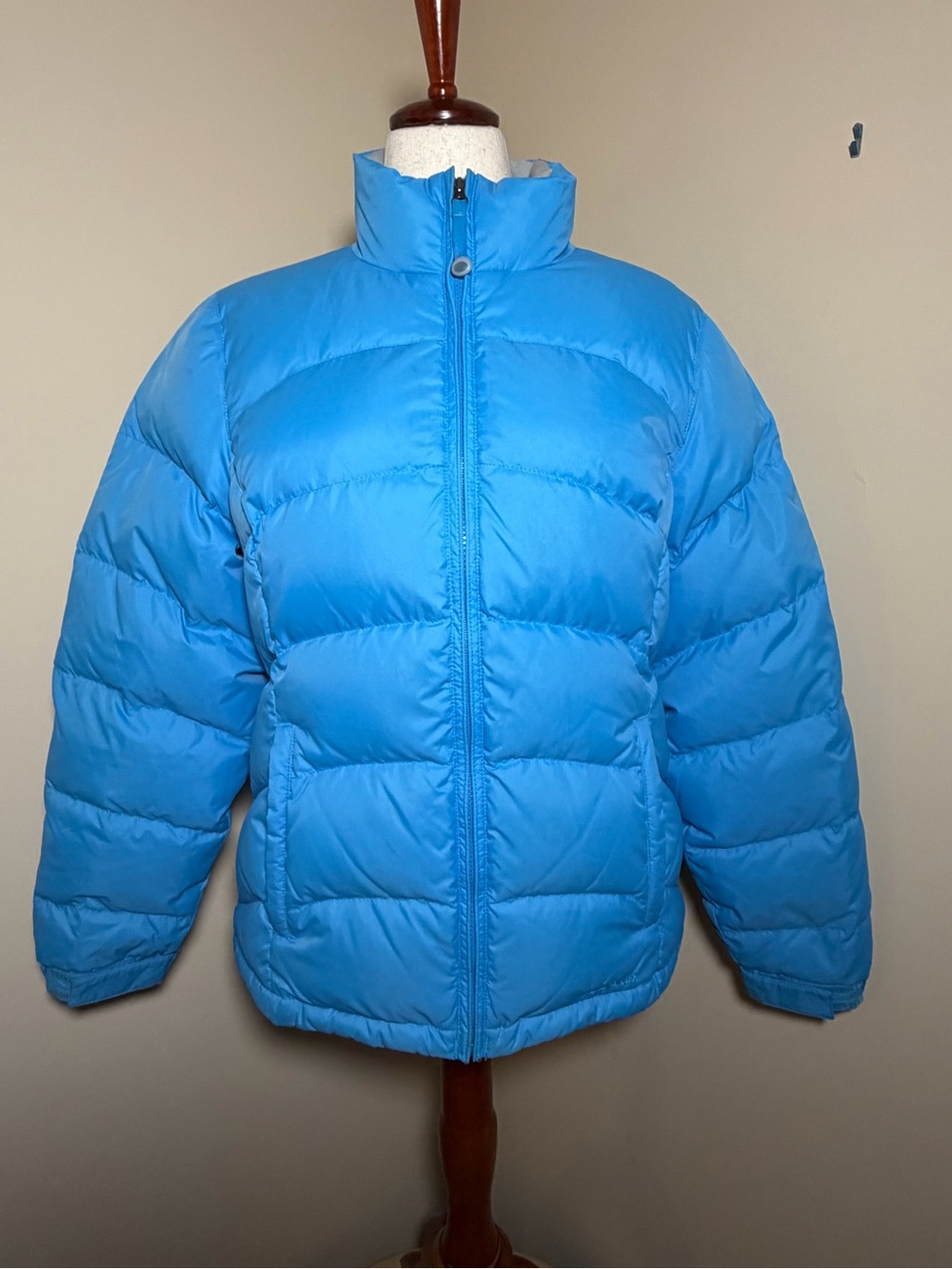 L.L.Bean Women’s Medium Blue Goose Down Puffer Jacket Winter Coat Vintage Y2K